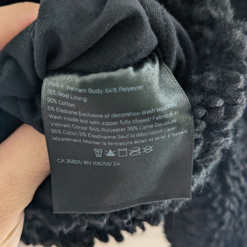 Lululemon 2020 Wool Whenever Crew Sherpa Fleece Sweater Black Size 12 - Picture 5 of 8
